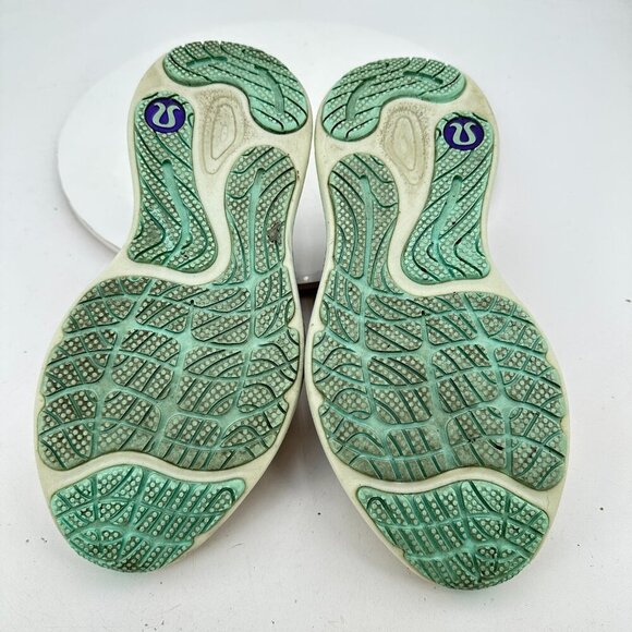 Lululemon Blissfeel Women Size 6.5 Cream Beige Purple Green Running Shoes - Picture 8 of 11